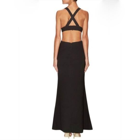 Fame & Partners Klara Cut Out Maxi Dress in Black Size 0 - Picture 4 of 16